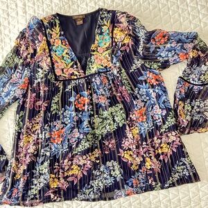 Vineet Bahl Anthropologie Floral Top Blouse Large